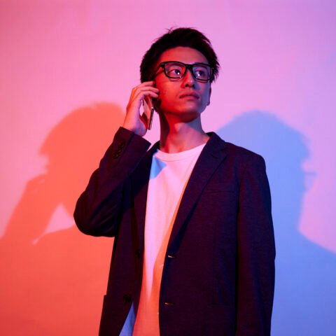 Colorful portrait of a young businessman Colorful portrait of a young businessman